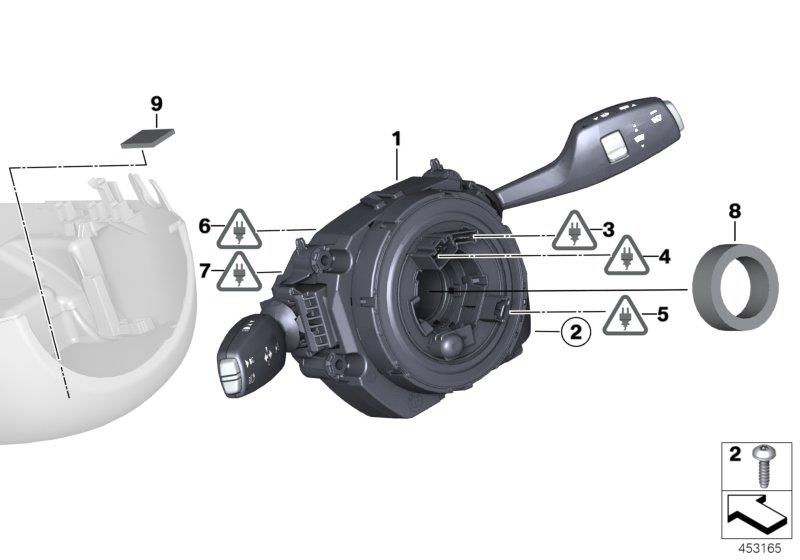 Switch Unit Steering Column System Electrical Genuine