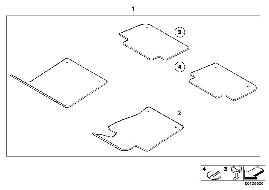 BMW 328i Circlip. Floor, Mats, Interior - 51471881521 - Genuine BMW Part