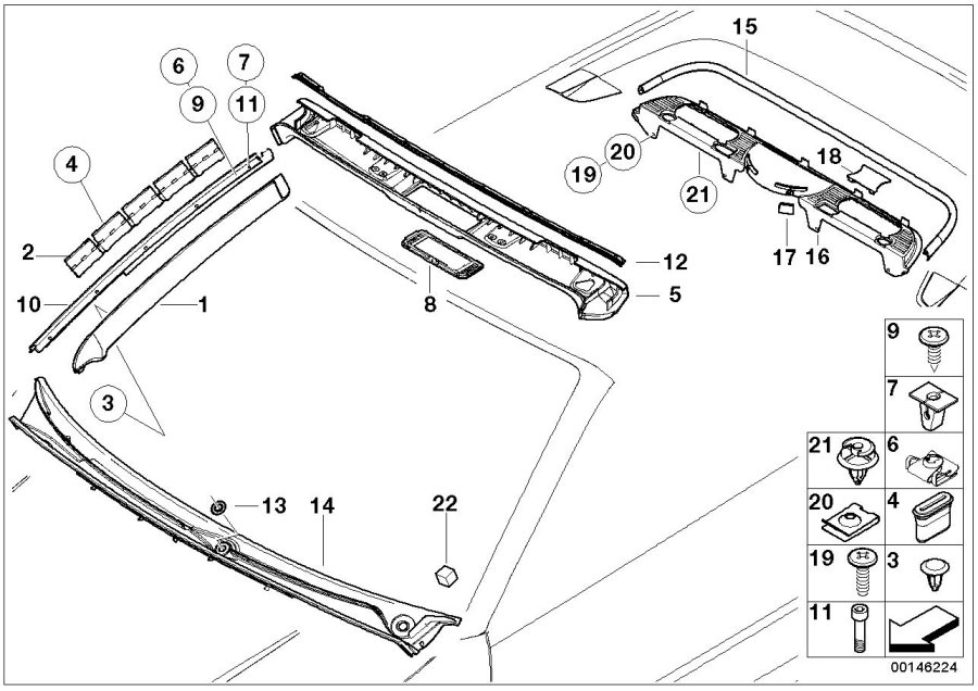 BMW M3 Expanding nut. Body, Trim, INNER - 12521724693 - Genuine BMW Part