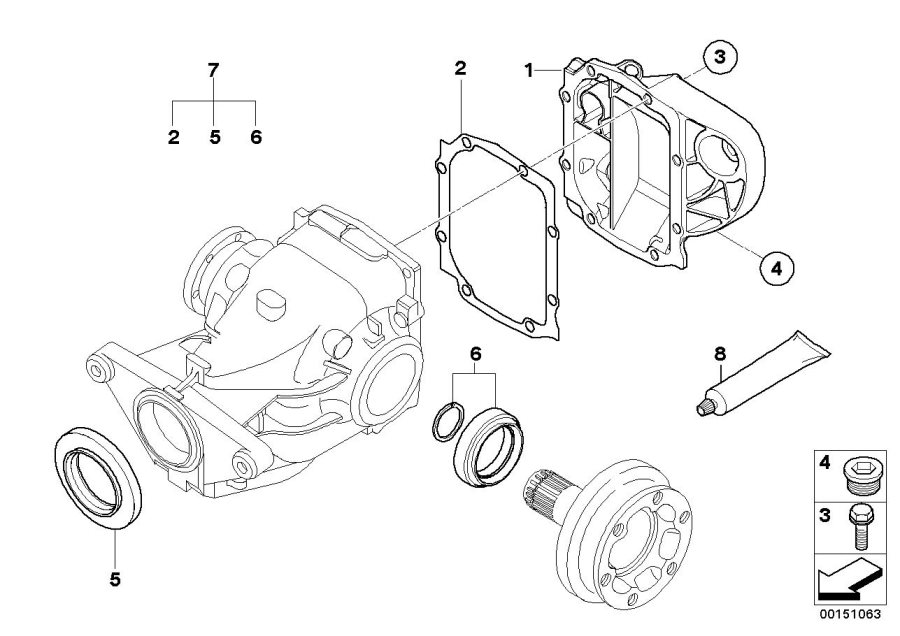 2004 BMW 330i Shaft seal. 45X75X10 AW 188 - 31507609535 - Genuine BMW Part