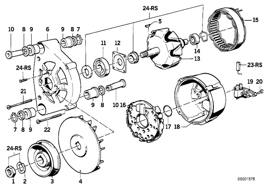 12311711375 - Exch. Generator. 90A - Genuine BMW Part