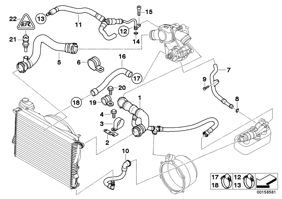 11531711885 coolant return pipe engine cooling | 1998 Bmw Engine Diagram | |