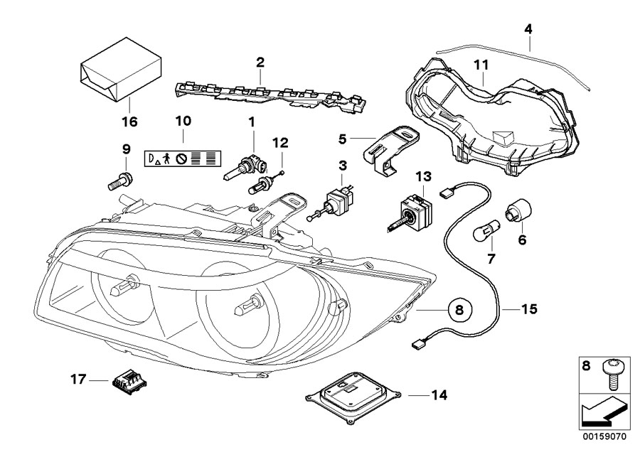 2012 Bmw M Coupe Head Light Vertical Aim Control