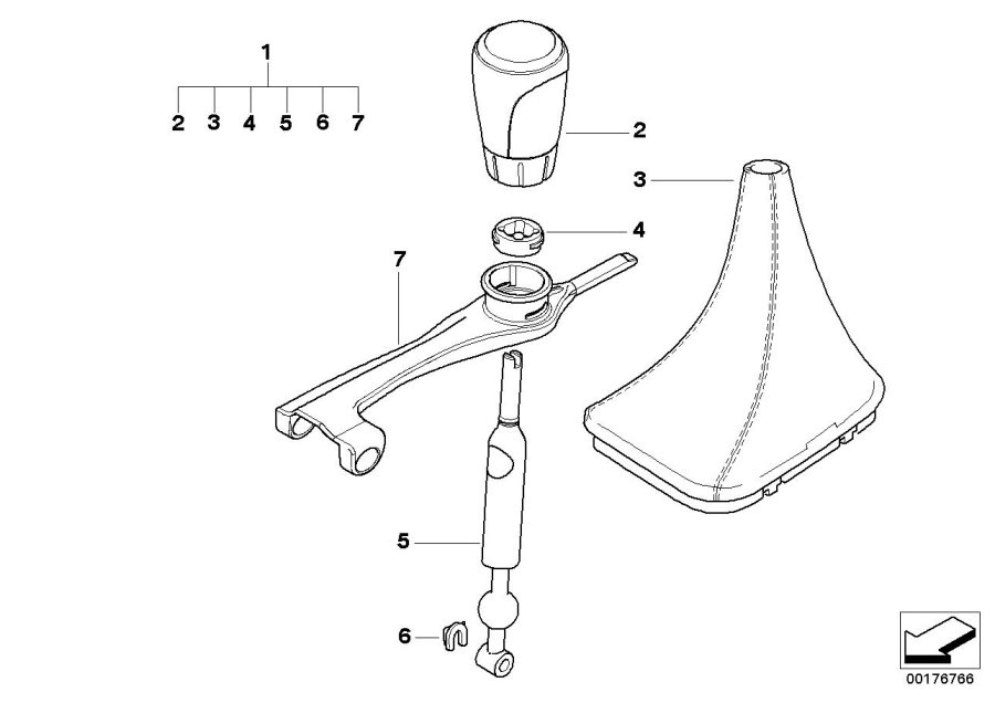 25110430360 - Installing set gear lever kinematic. Shift ...