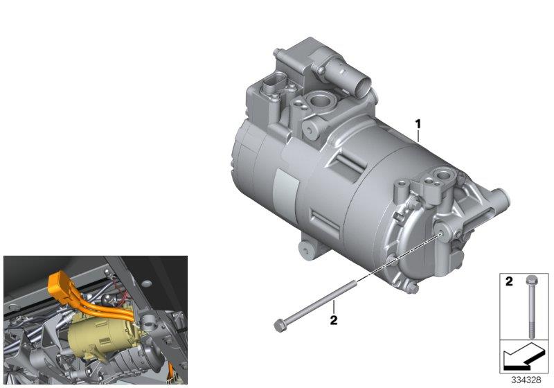 2017 BMW i3 94Ah Electric a/c compressor - 64526830620 ...