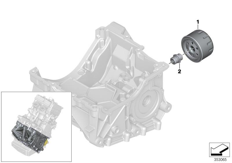 2018 BMW i3 94Ah Rex Oil filter. Fluids, Crankcase ...