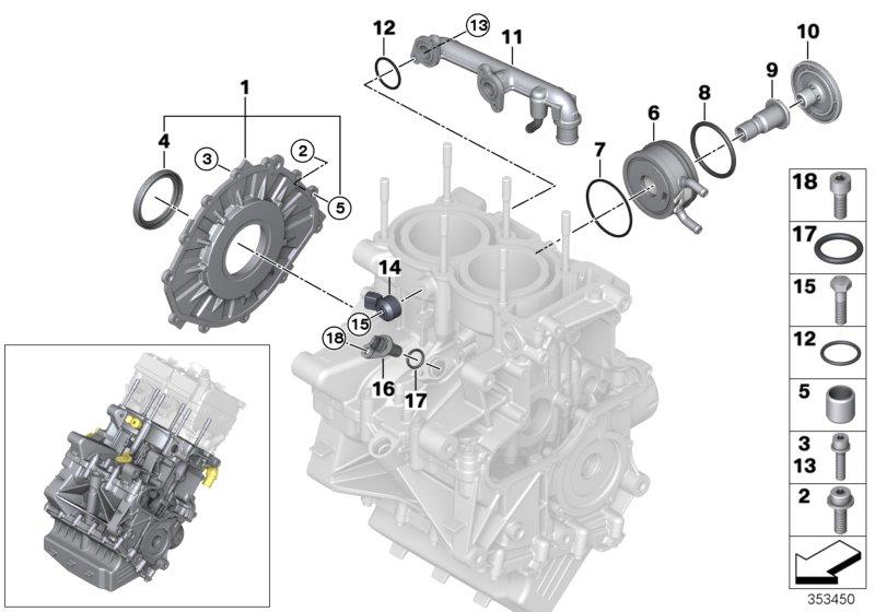 2014 BMW i3 60Ah Rex Pulse generator, crankshaft/gearbox ...