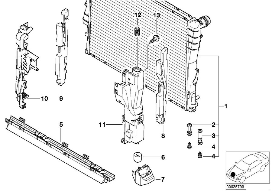 2001 BMW 325i Drain plug radiator - 17111437361 - Genuine ...