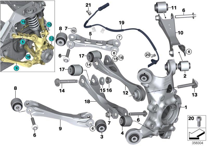 33306859270 - Rubber Mounting. Suspension, Rear, Axle, Rex, Repair