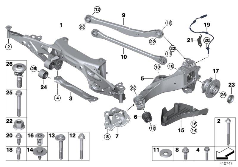 33326851569 - Wishbone, lower. Suspension, Axle, Repair - Genuine BMW Part