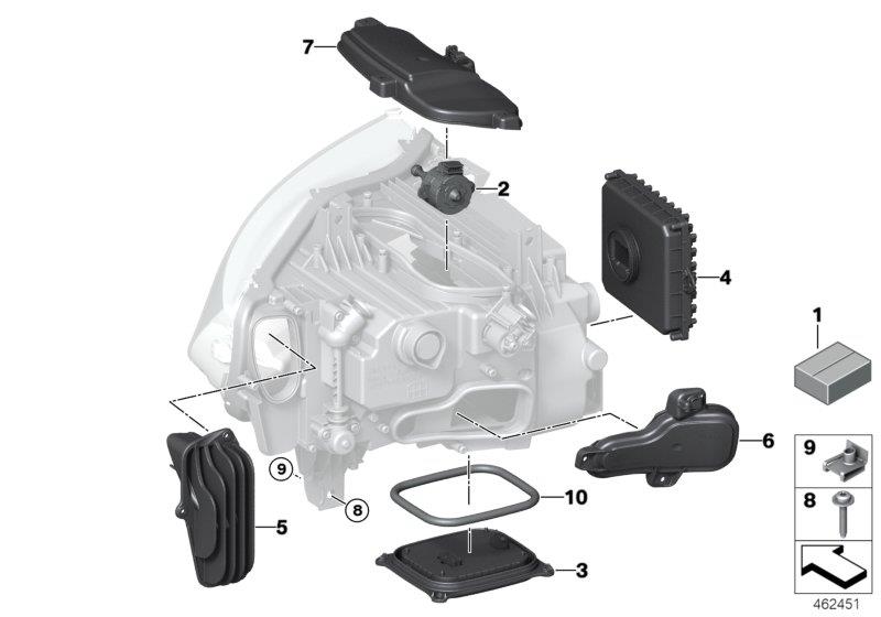 63117452512 - Gasket. Headlight, Single - Genuine BMW Part