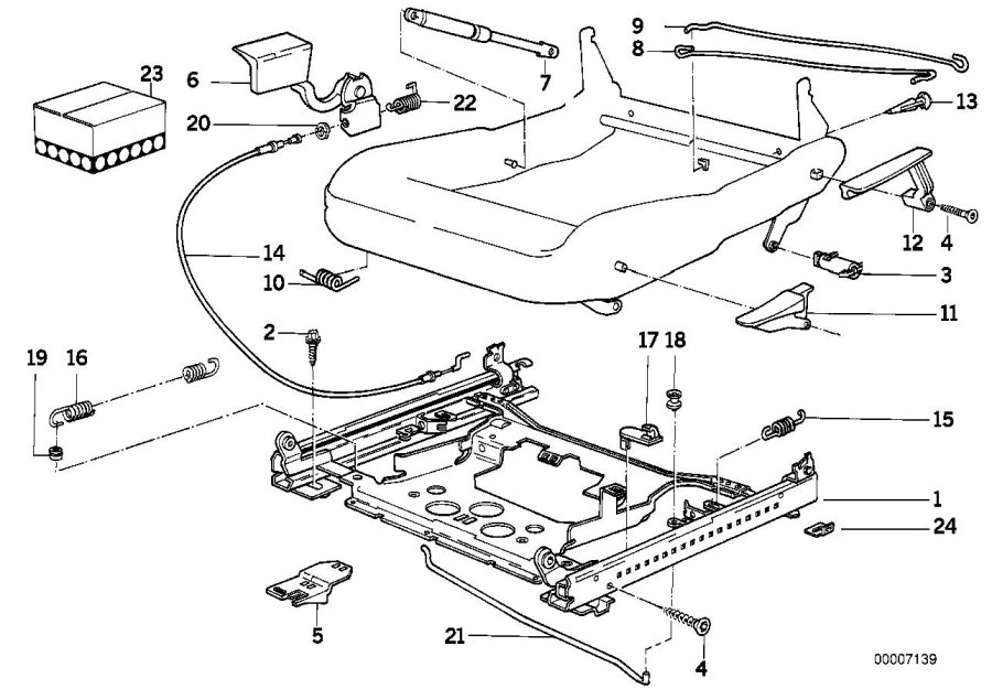 Bmw 740i Pin Seat Rail Mechanical