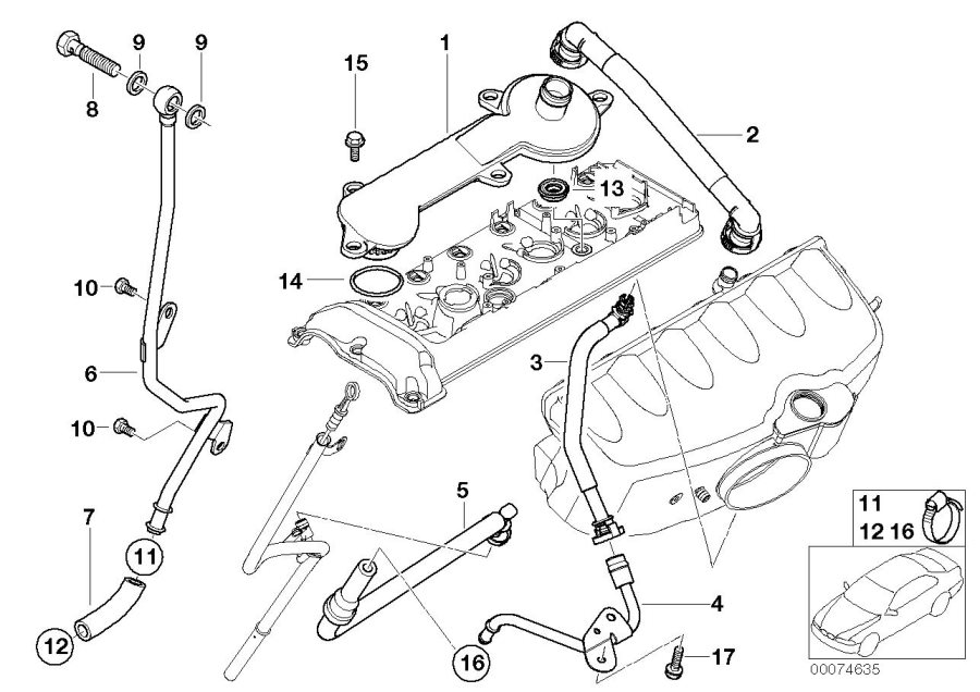 11157831311 Vent Hose Genuine Bmw Part