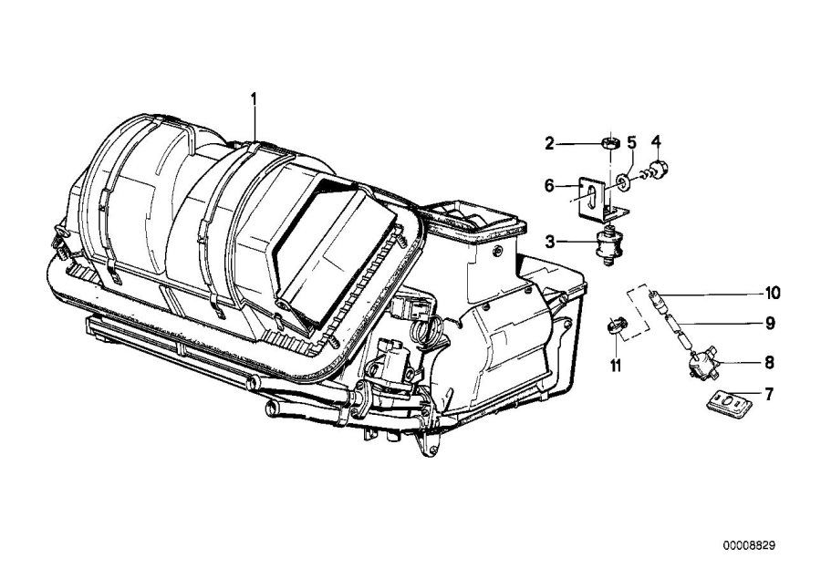 BMW 318i Vacuum hose. 2X4. Heater, Conditioning, Air ...