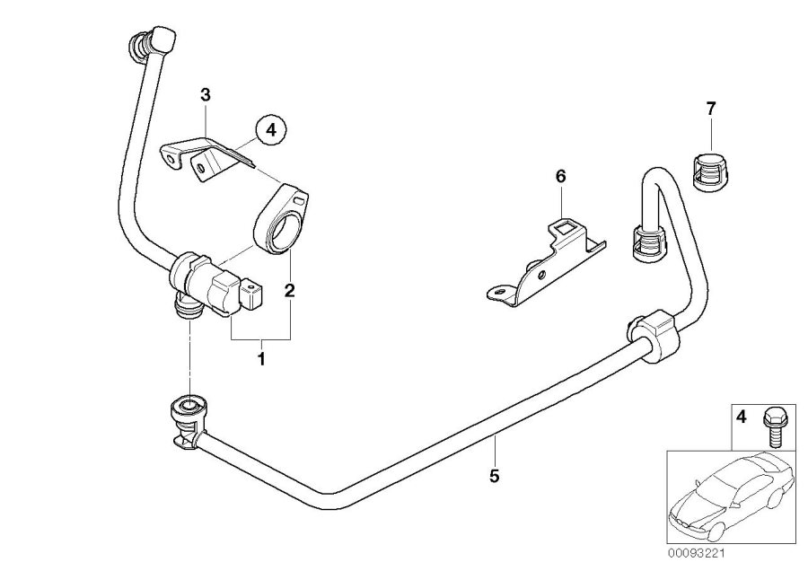 13907506739 Fuel tank breather valve. System, injection Genuine BMW